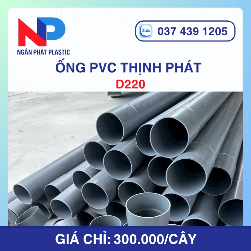 Ống Nhựa uPVC D220 Thịnh Phát